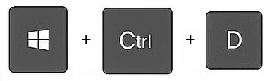 Windows + Ctrl + D shortcut: Create a new virtual desktop